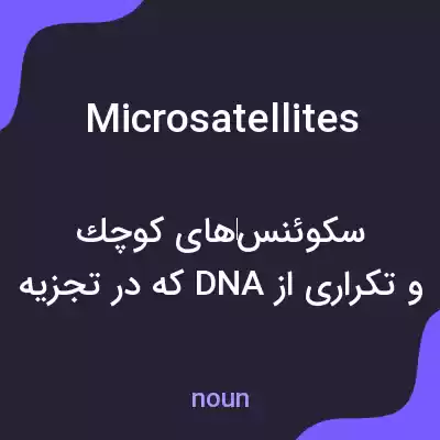 معنی microsatellites به فارسی معنی microsatellites به فارسی