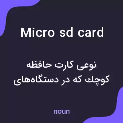 معنی microsd card به فارسی