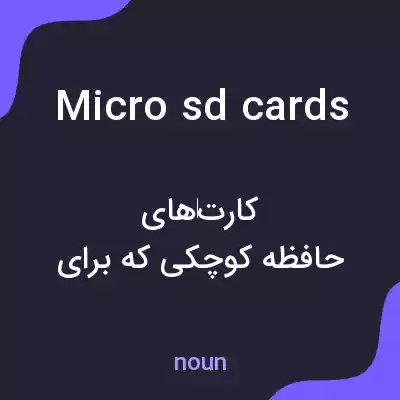 معنی micro sd cards به فارسی معنی micro sd cards به فارسی
