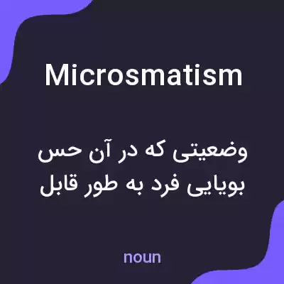 معنی microsmatism به فارسی معنی microsmatism به فارسی