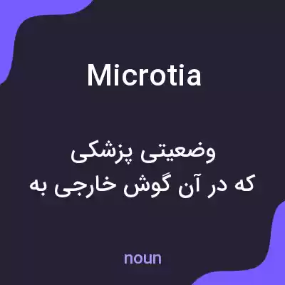 معنی microtia به فارسی معنی microtia به فارسی