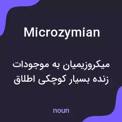 معنی microzymian به فارسی معنی microzymian به فارسی