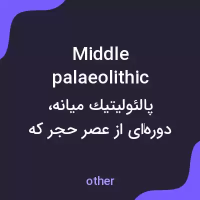 معنی middle palaeolithic به فارسی معنی middle palaeolithic به فارسی