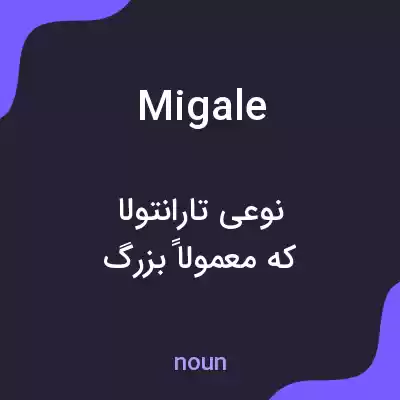 معنی migale به فارسی معنی migale به فارسی