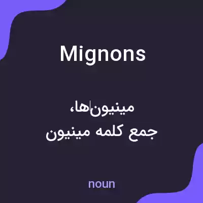 معنی mignons به فارسی معنی mignons به فارسی