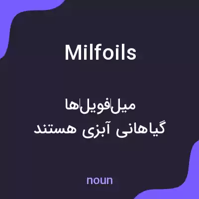 معنی milfoils به فارسی معنی milfoils به فارسی