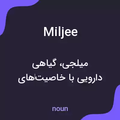 معنی miljee به فارسی معنی miljee به فارسی