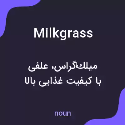 معنی milkgrass به فارسی معنی milkgrass به فارسی