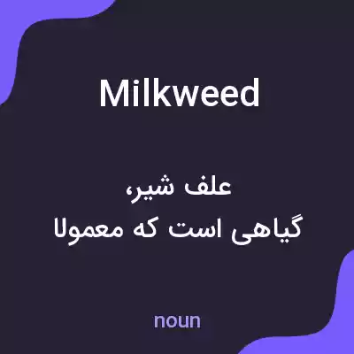 معنی milkweed به فارسی معنی milkweed به فارسی