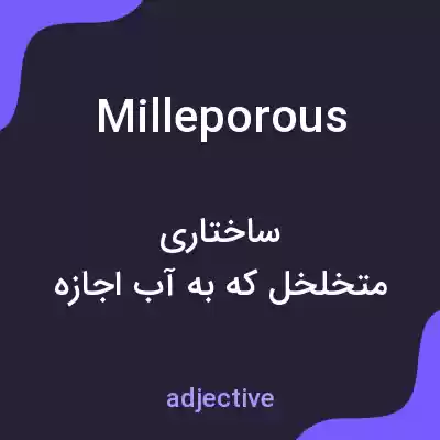 معنی milleporous به فارسی