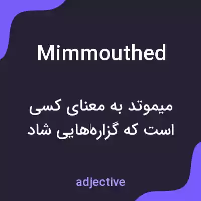 معنی mimmouthed به فارسی معنی mimmouthed به فارسی