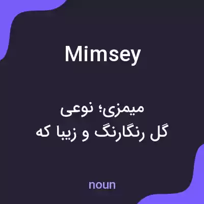 معنی mimsey به فارسی معنی mimsey به فارسی