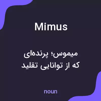 معنی mimus به فارسی معنی mimus به فارسی