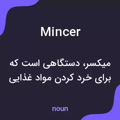 معنی mincer به فارسی معنی mincer به فارسی