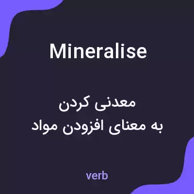 معنی mineralise به فارسی معنی mineralise به فارسی
