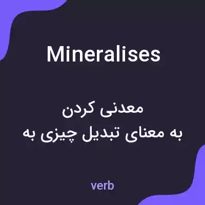 معنی mineralises به فارسی معنی mineralises به فارسی