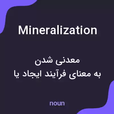 معنی mineralization به فارسی معنی mineralization به فارسی