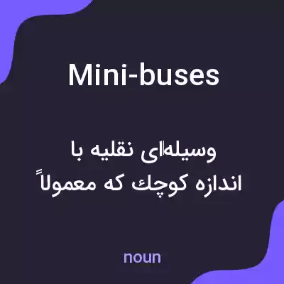 معنی mini-buses به فارسی معنی mini-buses به فارسی