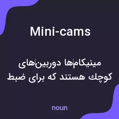 معنی mini-cams به فارسی معنی mini-cams به فارسی