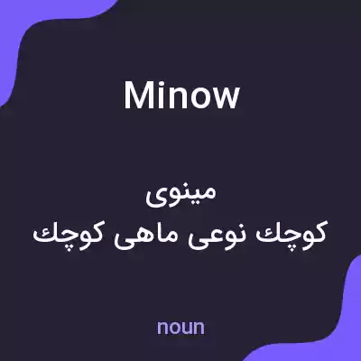 معنی minow به فارسی معنی minow به فارسی