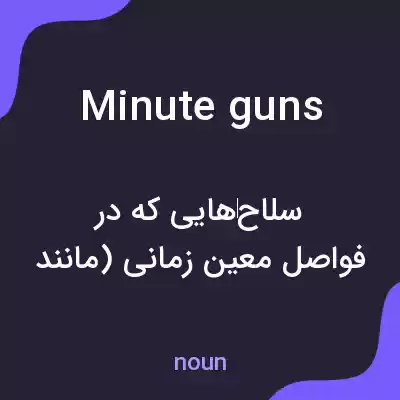 معنی minute guns به فارسی معنی minute guns به فارسی