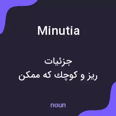 معنی minutia به فارسی معنی minutia به فارسی