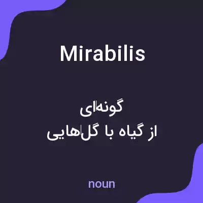 معنی mirabilis به فارسی معنی mirabilis به فارسی