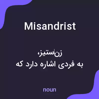 معنی misandrist به فارسی معنی misandrist به فارسی