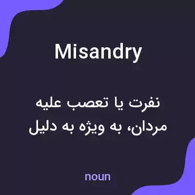 معنی misandry به فارسی معنی misandry به فارسی