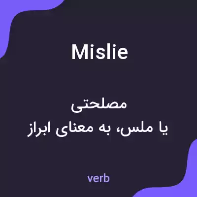 معنی mislie به فارسی معنی mislie به فارسی