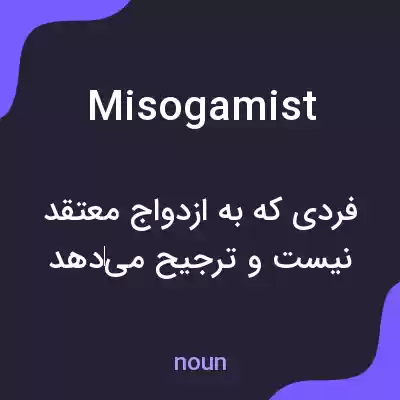 معنی misogamist به فارسی معنی misogamist به فارسی
