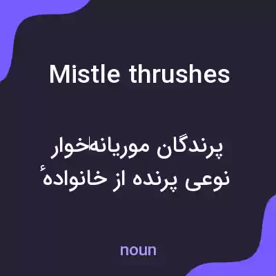 معنی mistle thrushes به فارسی