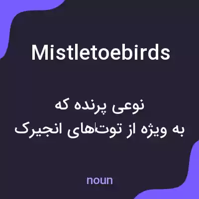 معنی mistletoebirds به فارسی معنی mistletoebirds به فارسی