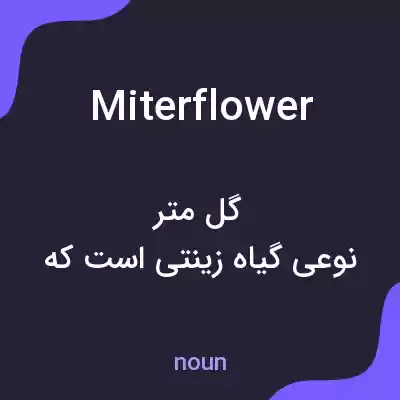 معنی miterflower به فارسی معنی miterflower به فارسی