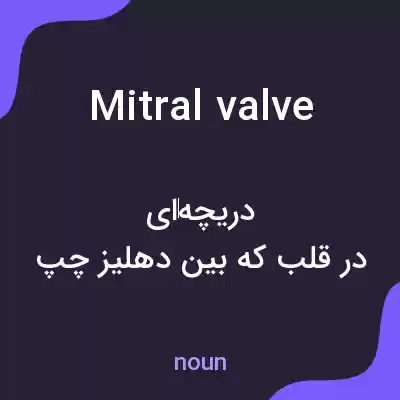 معنی mitral valve به فارسی معنی mitral valve به فارسی