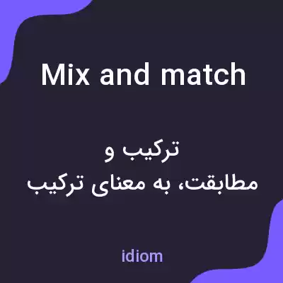 معنی mix and match به فارسی معنی mix and match به فارسی
