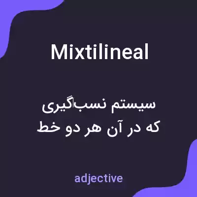 معنی mixtilineal به فارسی معنی mixtilineal به فارسی