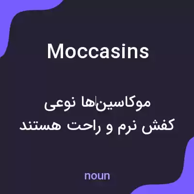 معنی moccasins به فارسی معنی moccasins به فارسی