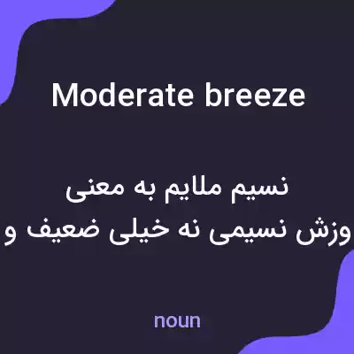 معنی moderate breeze به فارسی