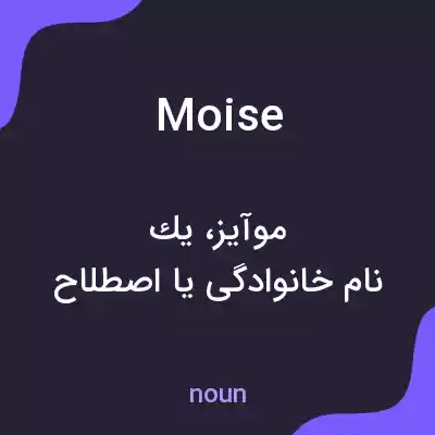معنی moise به فارسی معنی moise به فارسی