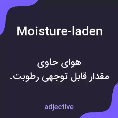 معنی moisture-laden به فارسی معنی moisture-laden به فارسی