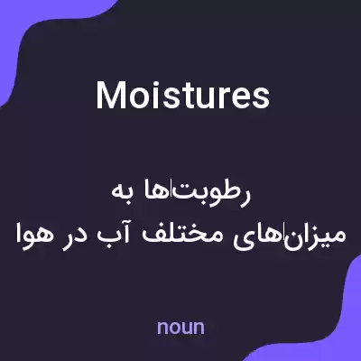 معنی moistures به فارسی
