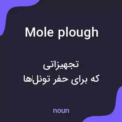 معنی mole plough به فارسی معنی mole plough به فارسی