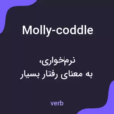 معنی molly-coddle به فارسی