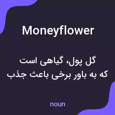 معنی moneyflower به فارسی