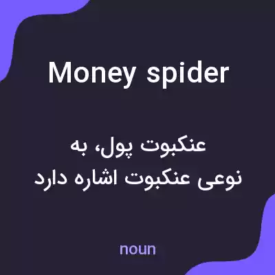 معنی money spider به فارسی معنی money spider به فارسی