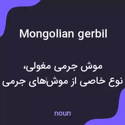 معنی mongolian gerbil به فارسی معنی mongolian gerbil به فارسی