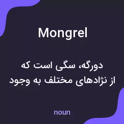 معنی mongrel به فارسی معنی mongrel به فارسی