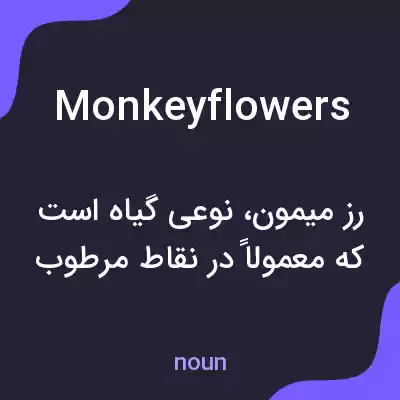 معنی monkey flowers به فارسی معنی monkey flowers به فارسی