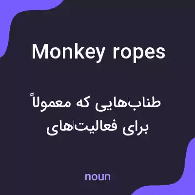 معنی monkey ropes به فارسی معنی monkey ropes به فارسی